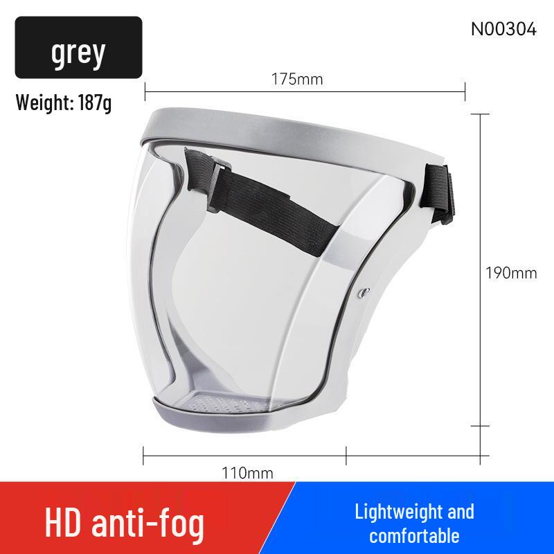 Full Face Shield for Pesticide Spraying, Industrial Grinding, Cutting, Anti-Fog, Dustproof, Oil Smoke Protection, High Transparency.