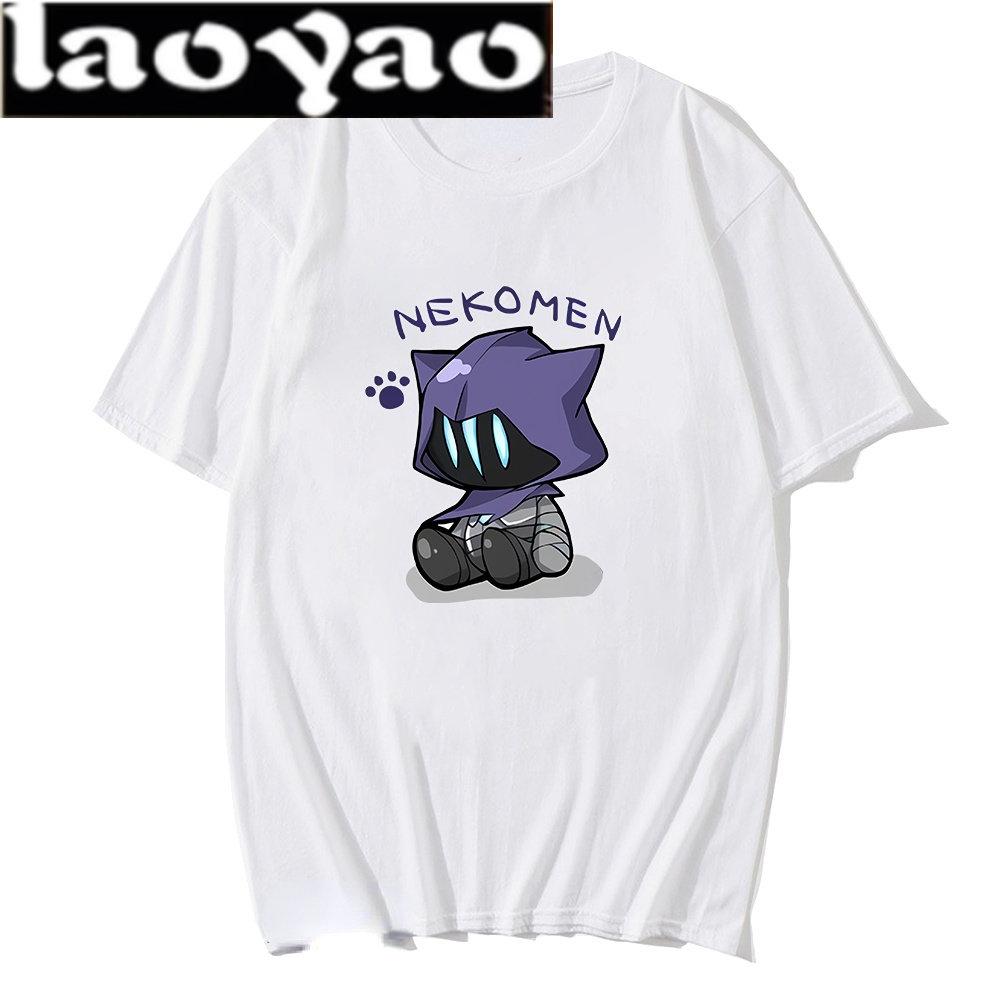 Kawaii VALORANT Shirt Men Omen Cartoon TShirts Women Fashion Tops Boys Girls Game Printed Harajuku Cotton Shirttee Unisex S