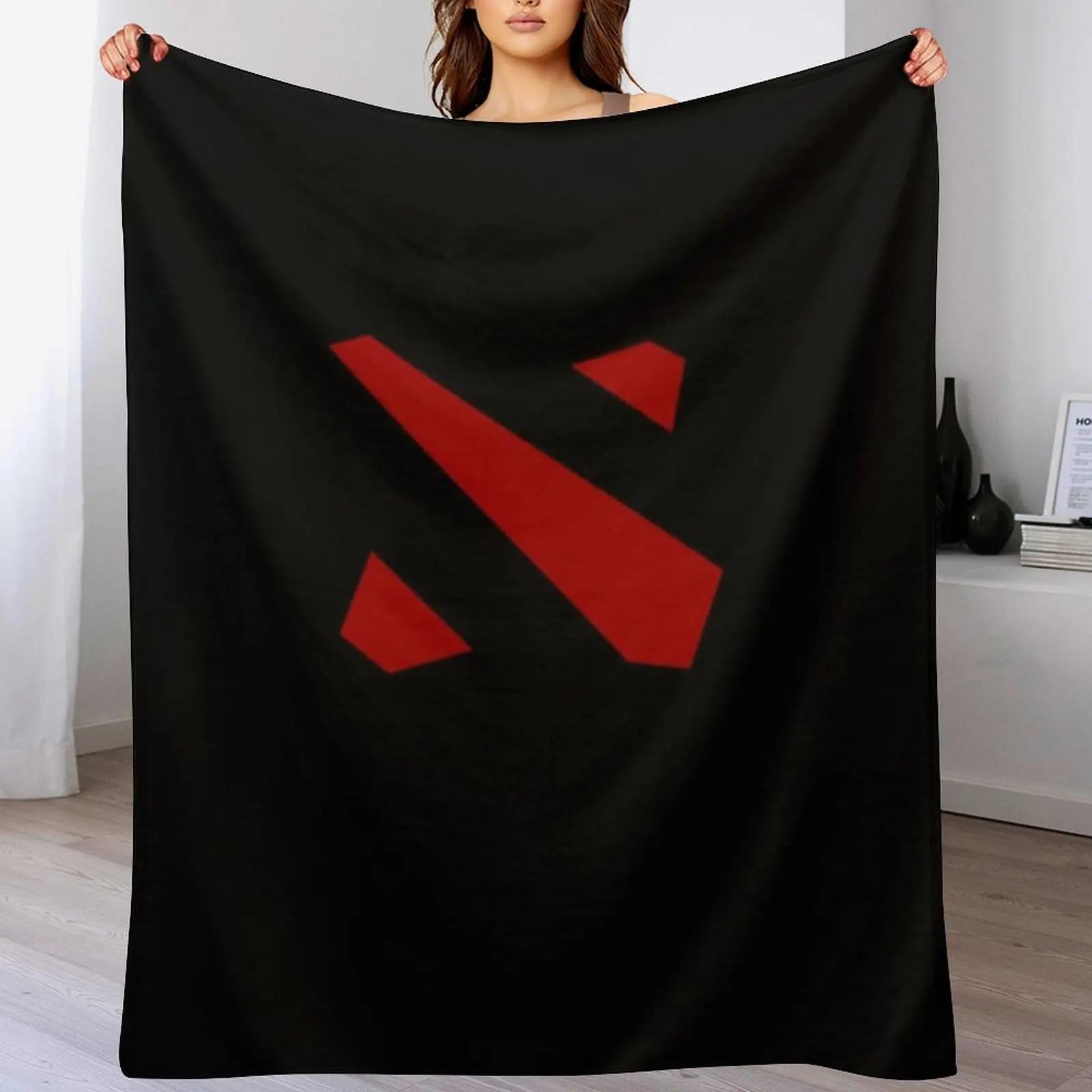 Dota 2 Left Crest Logo Throw Blanket Fuzzy Plush Throw Blanket for Sofa Chair 102x76cm(40x30in)