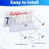 2 PCS Clear License Plate Covers, Unbreakable Novelty Licenses Plate Protect, License Plates Frame For Car Tag, Front And Back With Screws Caps