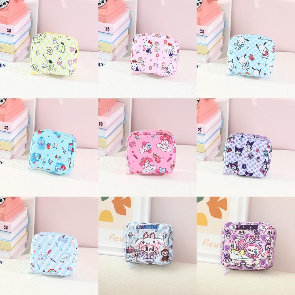 Cute Storage Cartoon Pouch Fabric Sanitary Cosmetics Girls Medicine