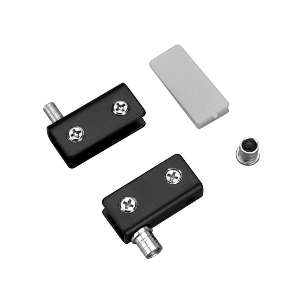 Rotation Axis Glass Door Hinges Upper and Lower Glass Clamp Durable Glass Pivot Hinge  Shelf