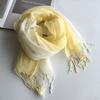 Fashion Creative Scarf Thin Linen Shawl Gradual Change Color Style Pure Linen Women'S Scarf Direct Supply