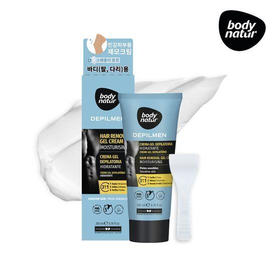 BODY NATUR Hair Removal Cream for Men Sensitive Skin 200ml