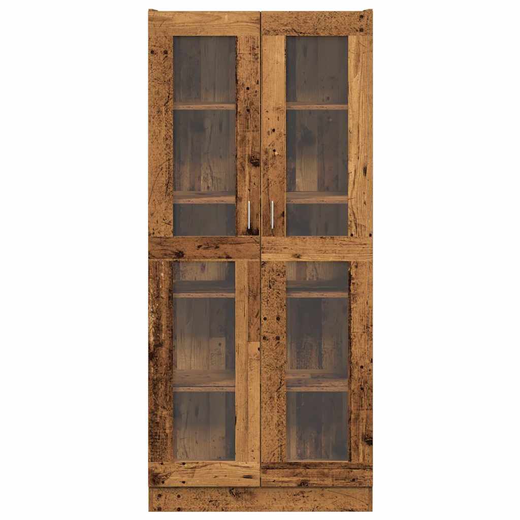 Credenza Alta con Aspetto Legno Vintage 82,5 x 30,5 x 185 cm Legno Ingegnerizzato