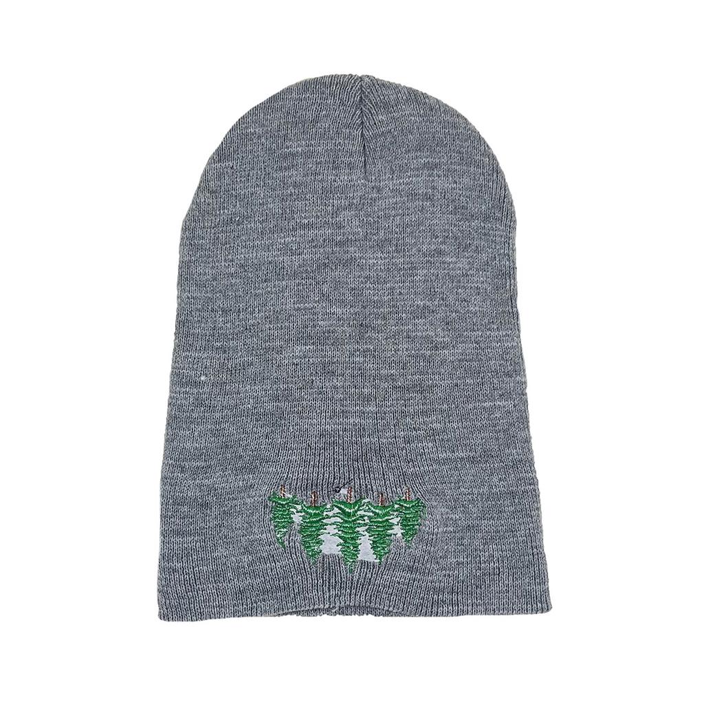 Autumn And Winter Warm Pine Tree Embroidery Pullover Hat Embroidery Knitted Hat Pullover Hat Hip Hop Wool Hat