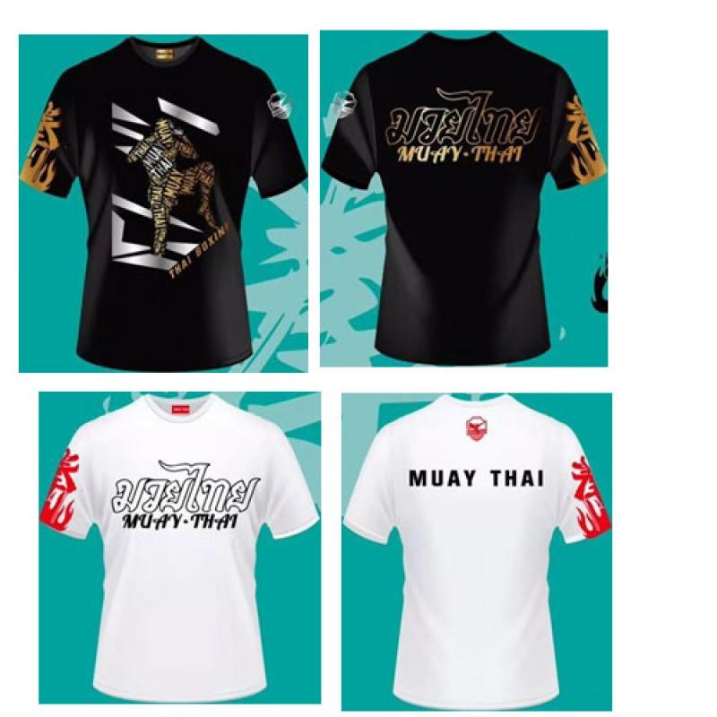 Martial Arts Shorts T-Shirt Set Men Women Kids Muay Thai Boxing Training Gym Wear