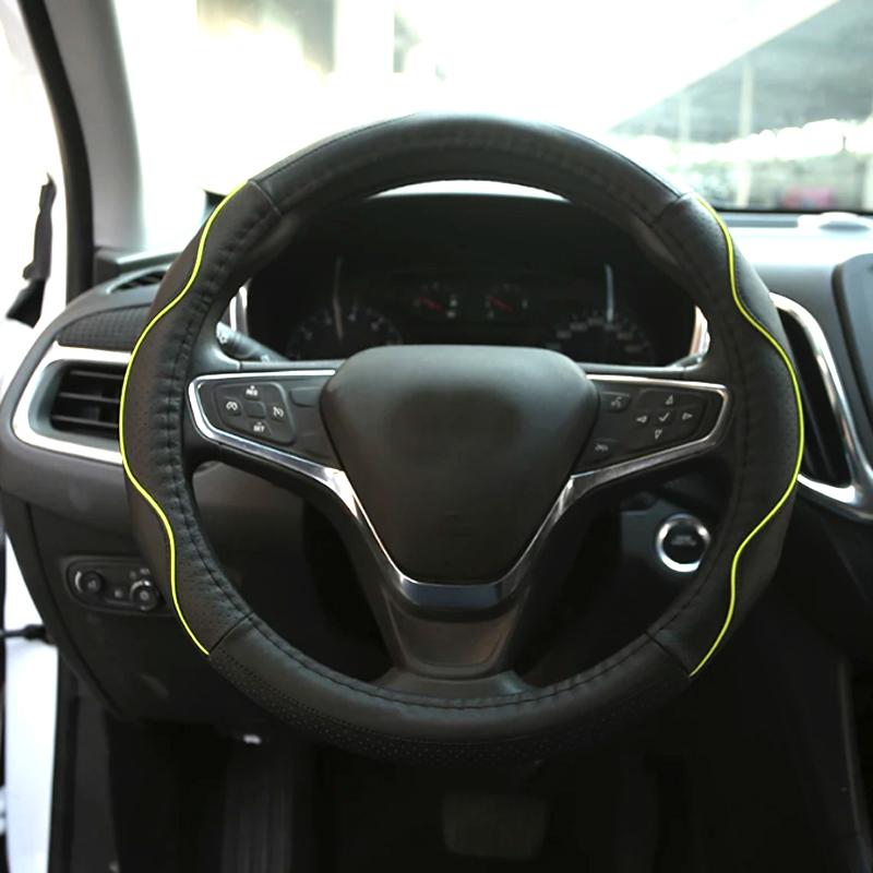 My Good Car Husa de protectie a volanului din piele de masina Huse de directie pentru Jeep Compass 2016 2017 Renegade 2015 2016 2017