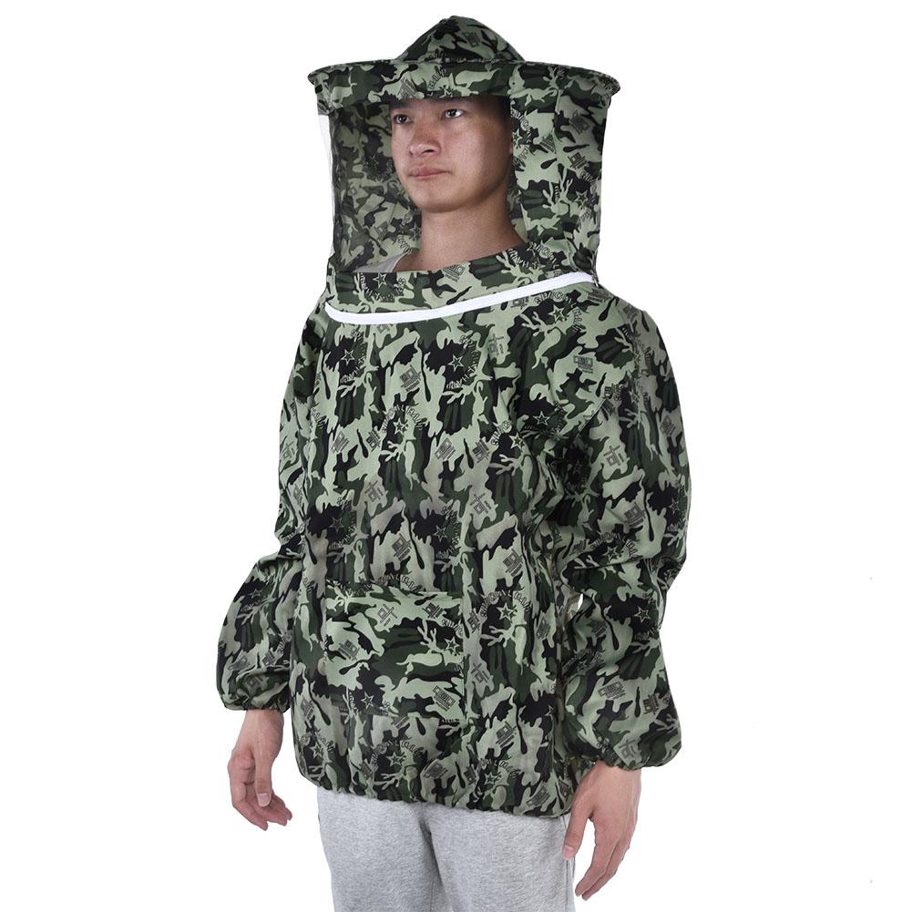 Professional Breathable Beekeeping Protective Upper Garment Coat Jacket Suit with Hat