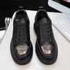 Fashion Metal Patchwork Designer Shoes for Men 2024 Autum New Casual Chunky Sneakers Thick Sole Increased 4.5cm Height Sports Shoes