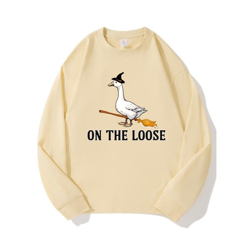 Осенняя одежда Broom Duck с длинными рукавами из чистого хлопка новый мужской и женский топ весенний внутренний слой базовая рубашка футболка с круглым вырезом и длинными рукавами XXL бежевый 2239₽