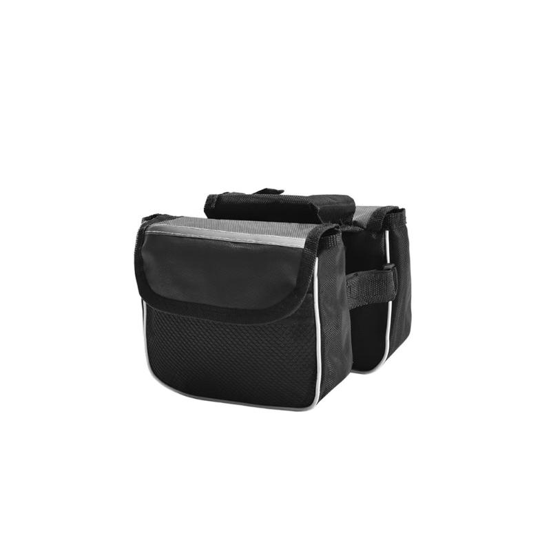 

Zippers Closure Road Bike Top Tube Bag Waterproof Bicycles Front Frame Bag Cycling Crossbars Storage Pouches For Biking S чорний