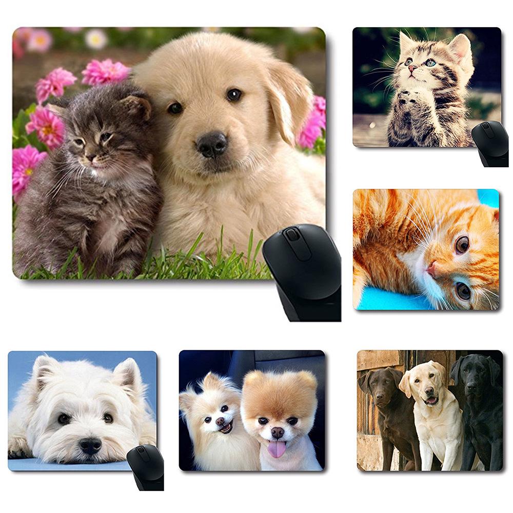 

Прекрасный кот/померанский шпиц/лабрадор/золотистый ретривер с изображением противоскользящего коврика для мыши для ноутбука и ПК