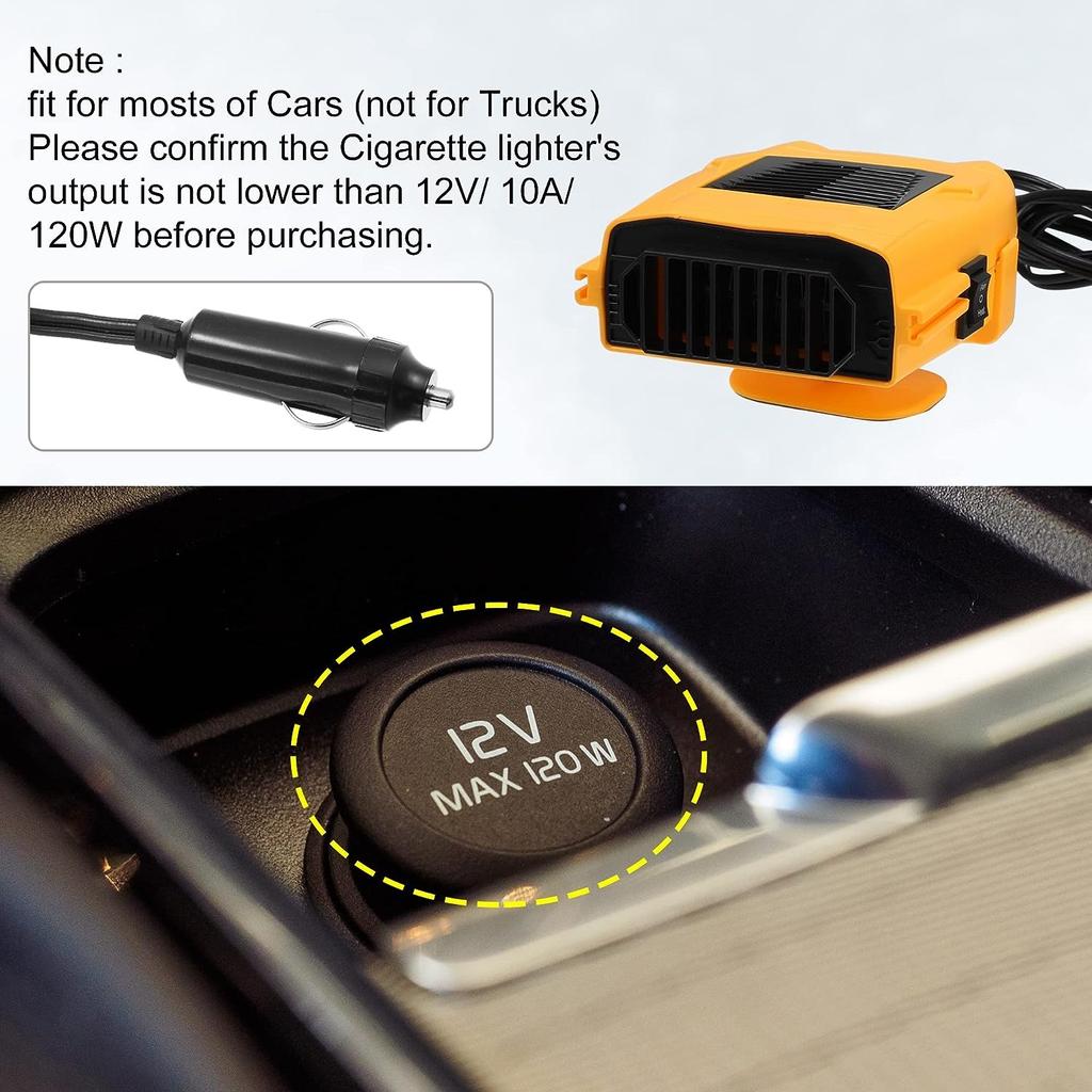 Aquecedor de carro 12V 150W 2 em 1 Ventilador de aquecimento e resfriamento
