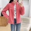 Women's Thickened Fleece Outerwear: Wind-Resistant and Cozy High-Neck Athletic Casual Jackets for Spring & Autumn Outdoors