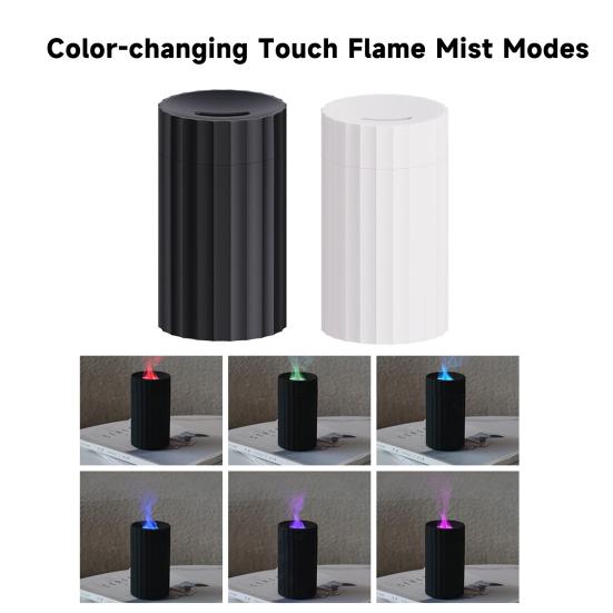 

Автомобильная машина для ароматерапии, диффузор эфирного масла с красочным световым дизайном пламени, малошумный прохладный туман, диффузор воздуха, увлажнитель чёрный