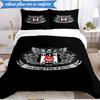 3PCS Besiktas Istanbul Football Club Bedding Set 2D Printing (Includes 1 Duvet Cover + 2 Pillowcases Coreless), Bedroom decor,Fan gift
