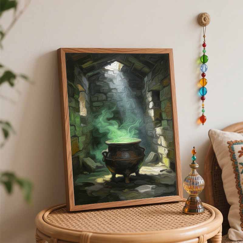 Halloween Magic Potion Pot Digital Oil Painting Coloring Painting Hand Painting Home Decoration