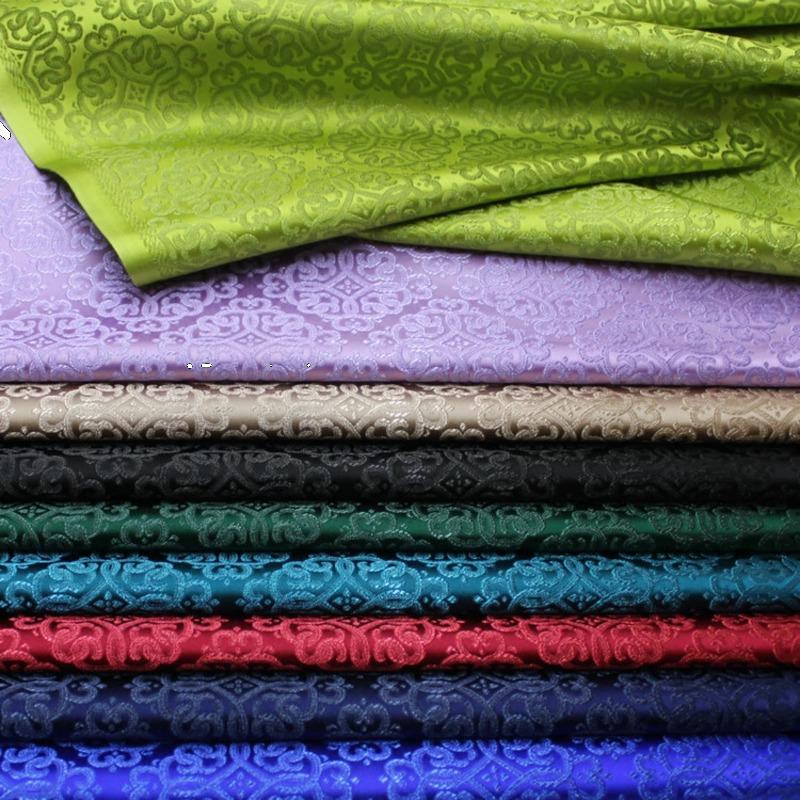 100x75cm Chinese Style Jacquard Brocade Silk Fabric for Diy Cheongsam Hanfu Children's Clothing Robe Ethnic Clothing Cloth
