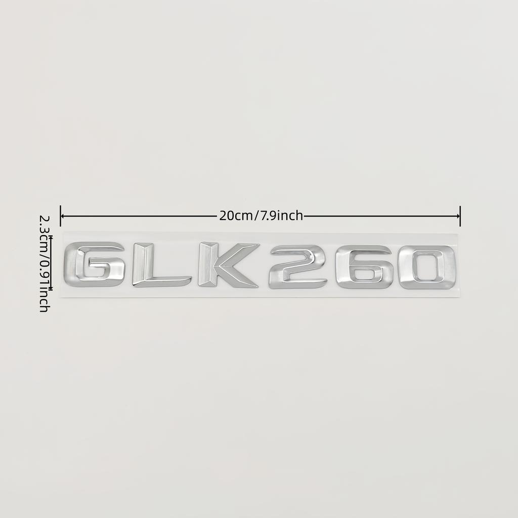 1pc 3d ABS GLK 260/300/350/400 Badge Sticker Car Rear Trunk Emblem Decal High-Quality Accessories