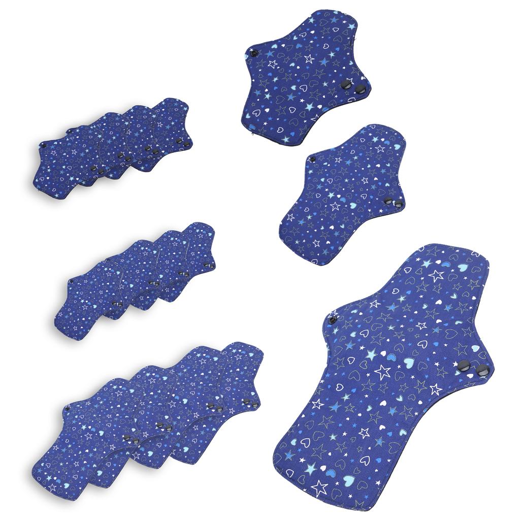5Pcs Reusable Cotton Sanitary Pads Washable Leakproof Menstrual Feminine Pads for Women