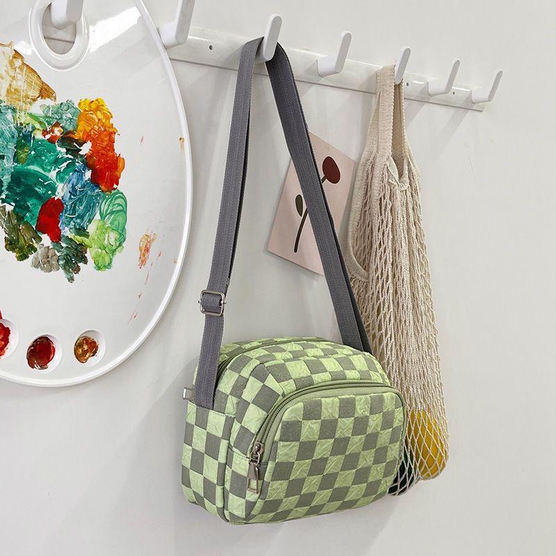 Plaid Cloth Bag Crossbody Mobile Phone Wallet Casual Versatile Mini Bag Multi-layer Women's Bag