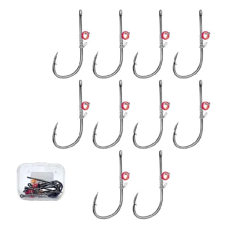 10 шт. Крючок-держатель для наживки Рыболовные снасти Аксессуары для рыбалки Крючок для фиксации живой креветки Рыболовный крючок Острый рыболовный крючок M