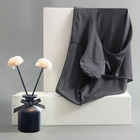 Men Briefs Thin Bouncy Breathable Soft Quick-drying Protective Ice Silk U Convex Male Underpants Men Intimate Clothes