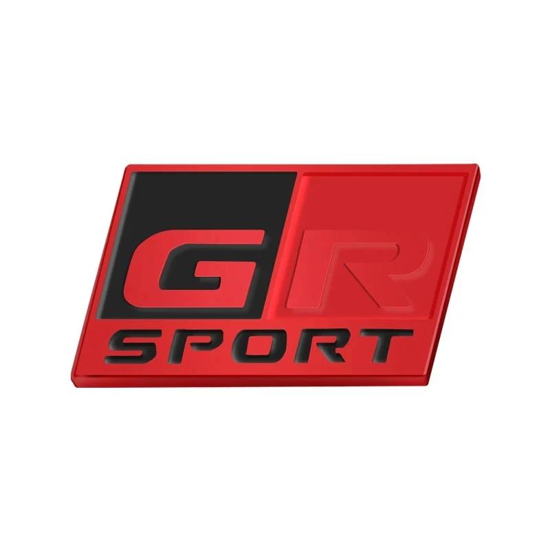3D Aluminum GR SPORT logo Emblem RACING Badge Auto Body Trunk Deccor Sticker for Toyota Alphard Avensis Prius Verso Crown Yaris