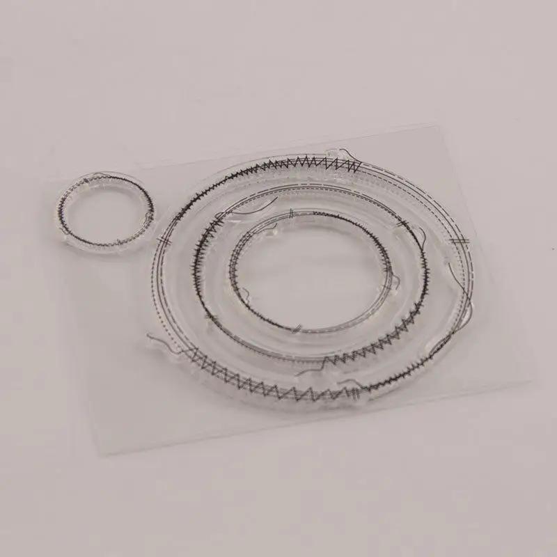 Transparent Seal for DIY Clear Silicone Stamps Scrapbooking Making Circle Rubber Stamps.