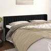 vidaXL Headboard with Ears Black 203x16x78/88 Cm Velvet