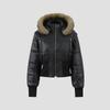Detachable Sleeve Hooded Puffer Jacket Fall Winter Slim Fit Warm Coat Women