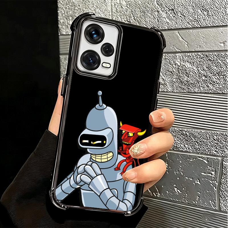 Cartoon Funny F-Futuramas Soft Phone Case For Xiaomi Redmi Note 14 15 Pro Plus 13 12 11S 11T 5G 10 9S 9 Plating Anti-Fall Fundas