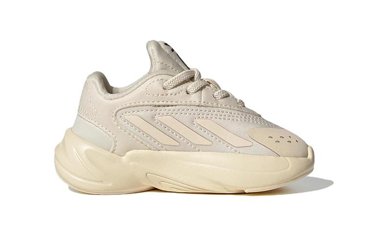 adidas Originals Ozelia El I Abrasion Resistant Low Top Toddler Shoes Beige Yellow Infant And Toddler GW7215