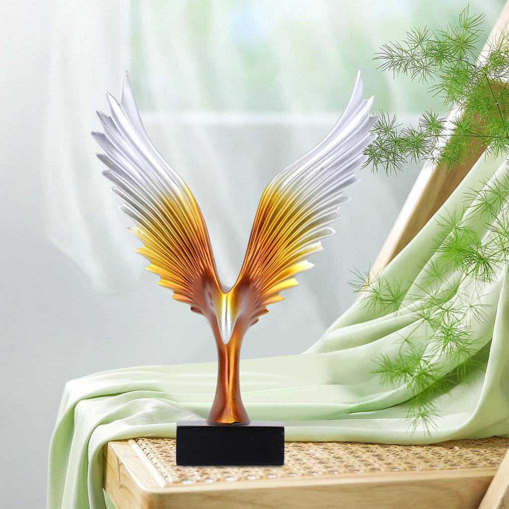 Eagle Statue Collectible Feng Shui Ornament Table Decoration Handmade Bookshelf Desk