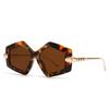 High Quality Retro High End Designer Style Trendy Edgy Punk Oversized Alloy Metal Female For Both Male Sun Glasses