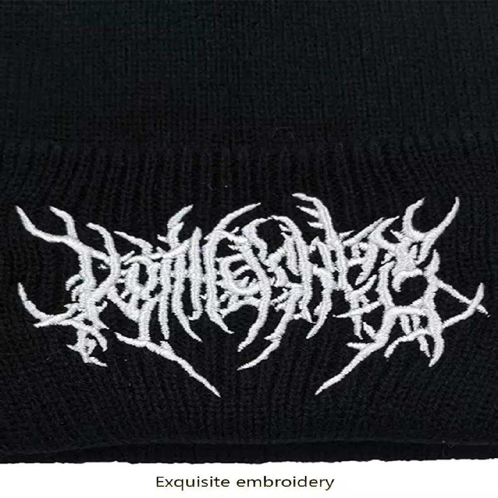 Warm Women Men Winter Beanies Hats Gothic Street Punk Knitted Bonnet Caps 100% Cotton Keep Warm Skullies Beanies Hats