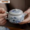 130ml Hand Painted Butterfly Flower De Zhong Teapot Creative Tea Infuser Pot Tea Brewing Kettle With Ball Hole Tea Set Ornaments