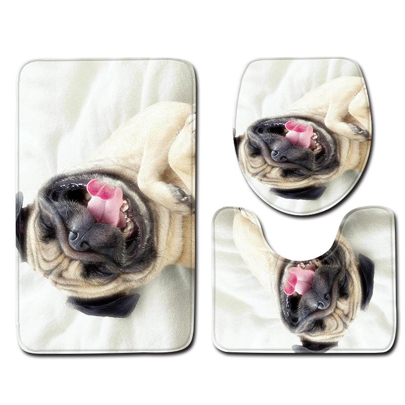 Toilet Toilet Floor Mat Carpet Three-Piece Bathroom Non-Slip Mat