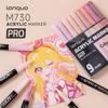 LANGUO 9/27 Colors Acrylic Paint Marker Pens Art Marker Set Flexible Brush Tip DIY Hand Drawn Graffiti Craft Art School Supplies