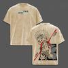 Hot Anime Jujutsu Kaisen Gojo Satoru Print T-shirt Men Short Sleeve Clothing Cotton Tshirt Retro Washed T Shirt Male Manga Tops