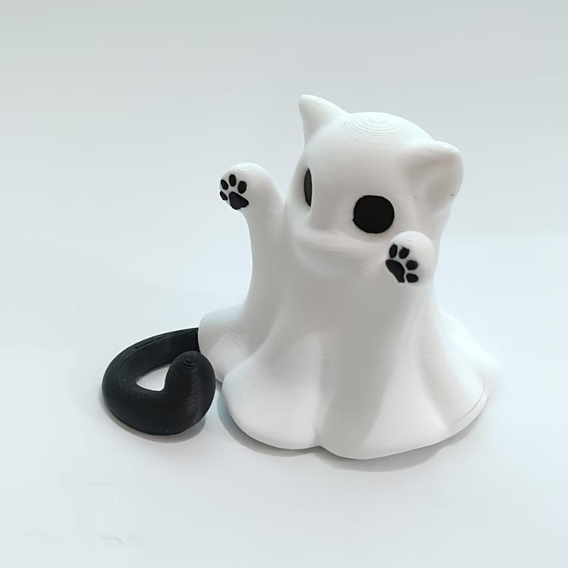 Modern 3D  Printing Halloween Ghost Ornaments, No Need For Electricity, Cat Ghost Shaped Fun Toy Ornaments