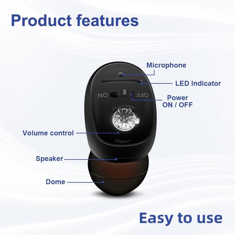 Mini Magnetic Charging Hearing Aid Digital Invisible Hearing Amplifier Portable High Power Elderly Audiphones