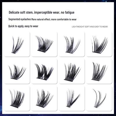 Natürliche dichte Büschel-Wimpernverlängerungen für Doppellider