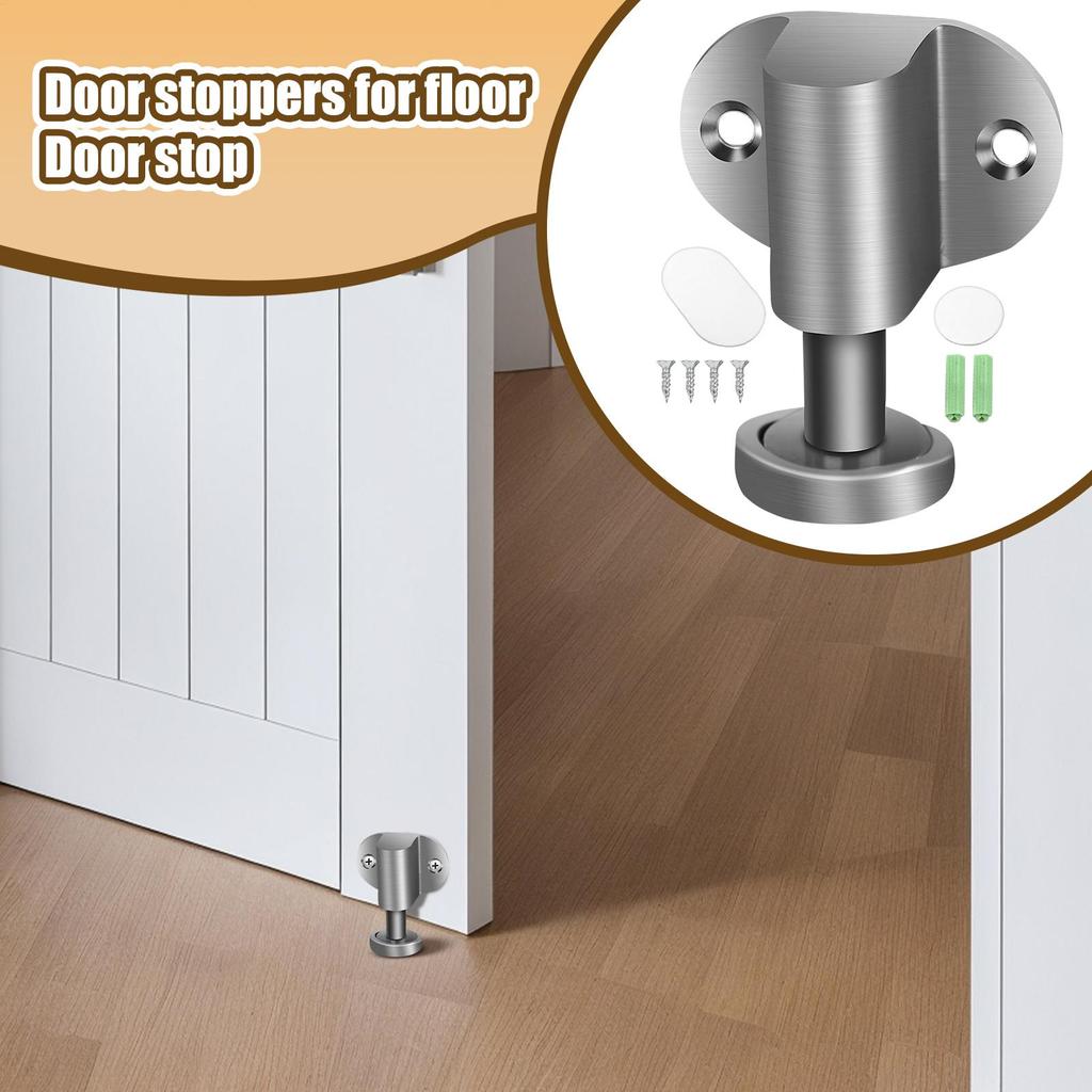 Door Stop Magnetic Door Stopper Floor Mount Stop Wedge Holder Adjustable For Wood Carpet Concrete Tile Floor Shop Home Apartment