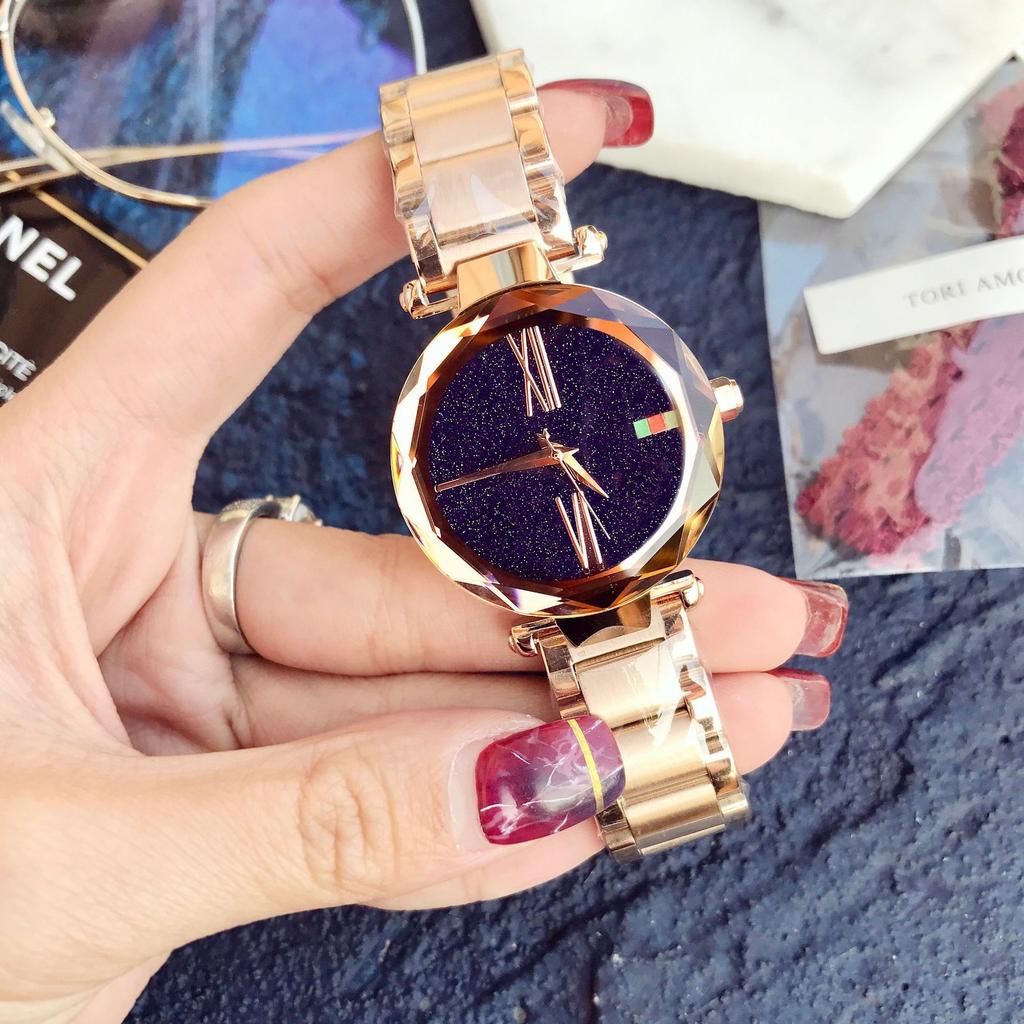 Starry Sky Watch Versatile Women's Steel Band Watch Steel Band Fashion Quartz Watch for Women