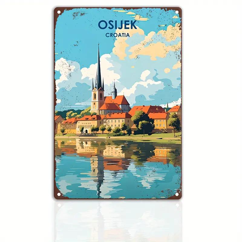 Vintage Metal Sign Travel Round The World FRANCISCO,LOUVR,MILAN,Poster,Home,Bar,Room,Hotel,Cafe,Club Retro Wall Decor Plate Gift