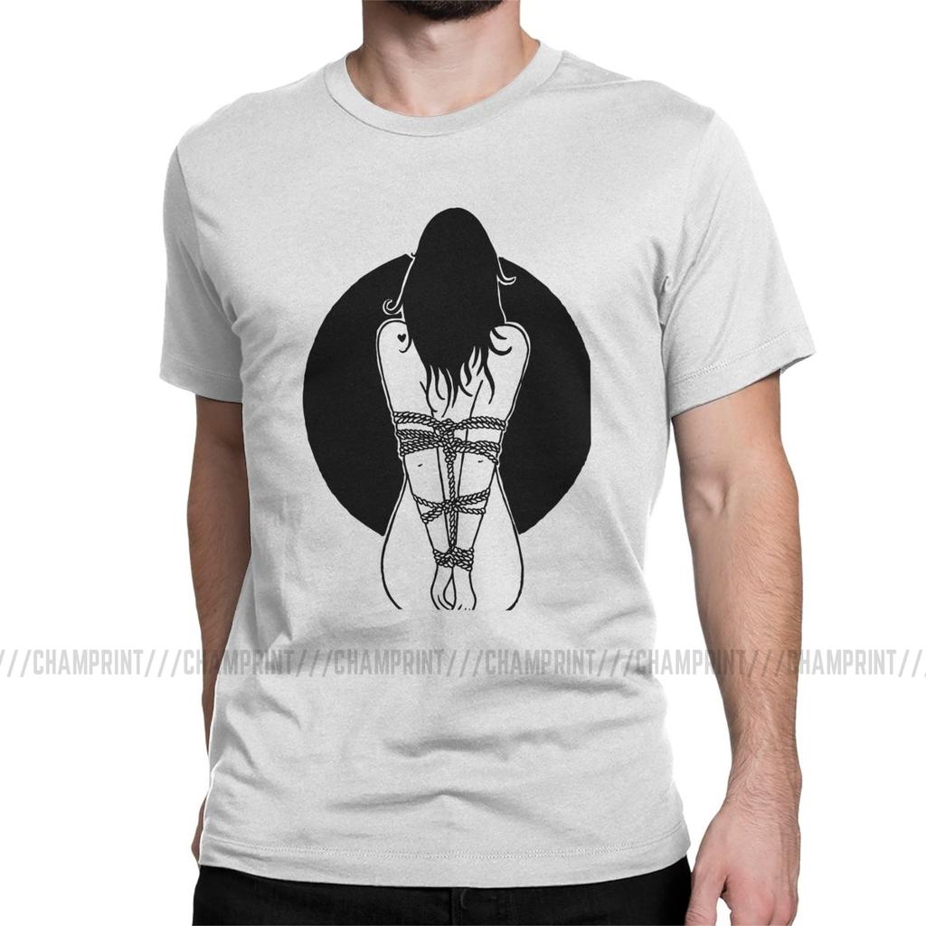 Mens Bind Shibari T Shirt BDSM Dominant Submissive Slave Play Sexy Sub Cotton Clothes Vintage O Neck Tee Shirt Summer TShirt