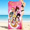 1Pc Sailor Moon Adventures Beach Towel, Quick Dry, Multi-Use for Beach Pool Gym Yoga Home Travel, Christmas, Halloween, Xmas Gift Em92858