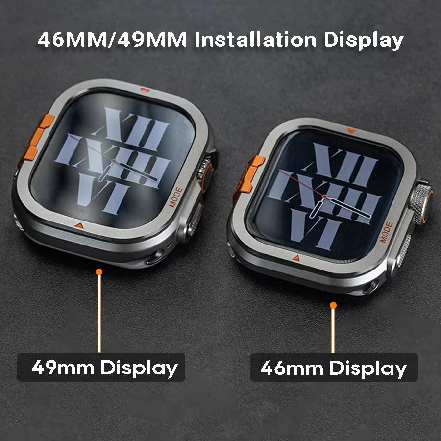 Aluminum Alloy Case for Apple Watch Ultra 2 49mm Case Series 10 46mm Screen Protector for IWatch Ultra 49mm 10 46mm Bumper Frame
